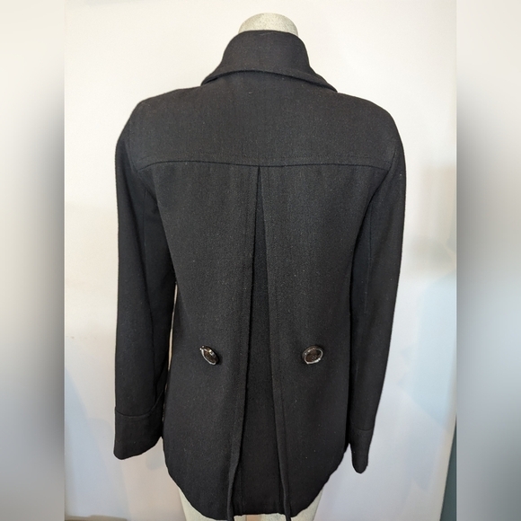 Black swing coat, wool blend woman's Size Medium - Picture 7 of 12